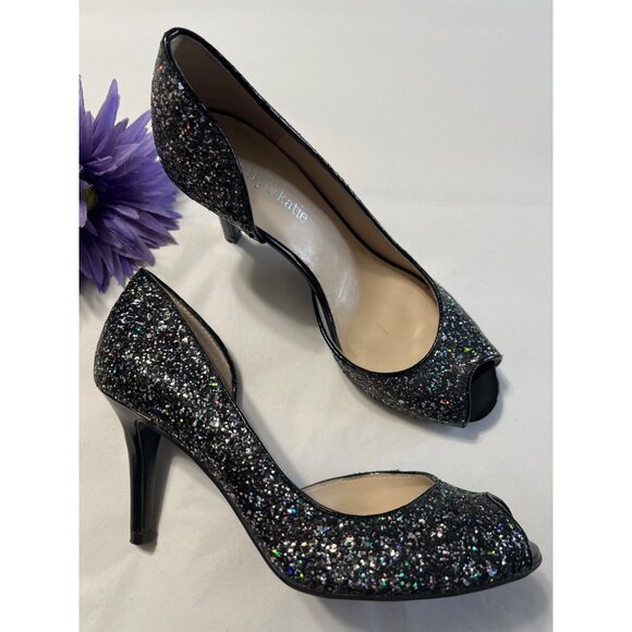 Kelly & Katie Jubilee2 Glitter Peep Toe Heels Size 7.5 - Picture 11 of 11